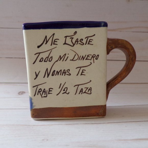 Puerto Vallarta Stoneware Souvenir Gag Gift Half a Mug Blue Marlin 2869 - Picture 4 of 7